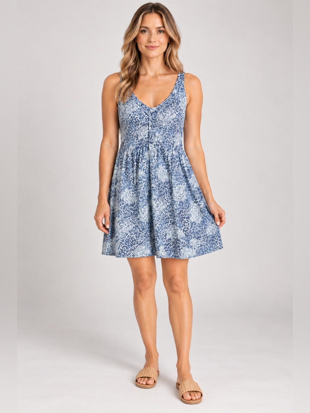 Fresh Produce Dress XXL Stretch Floral Printed Resort Wear‎ Sleeveless 21670 USA